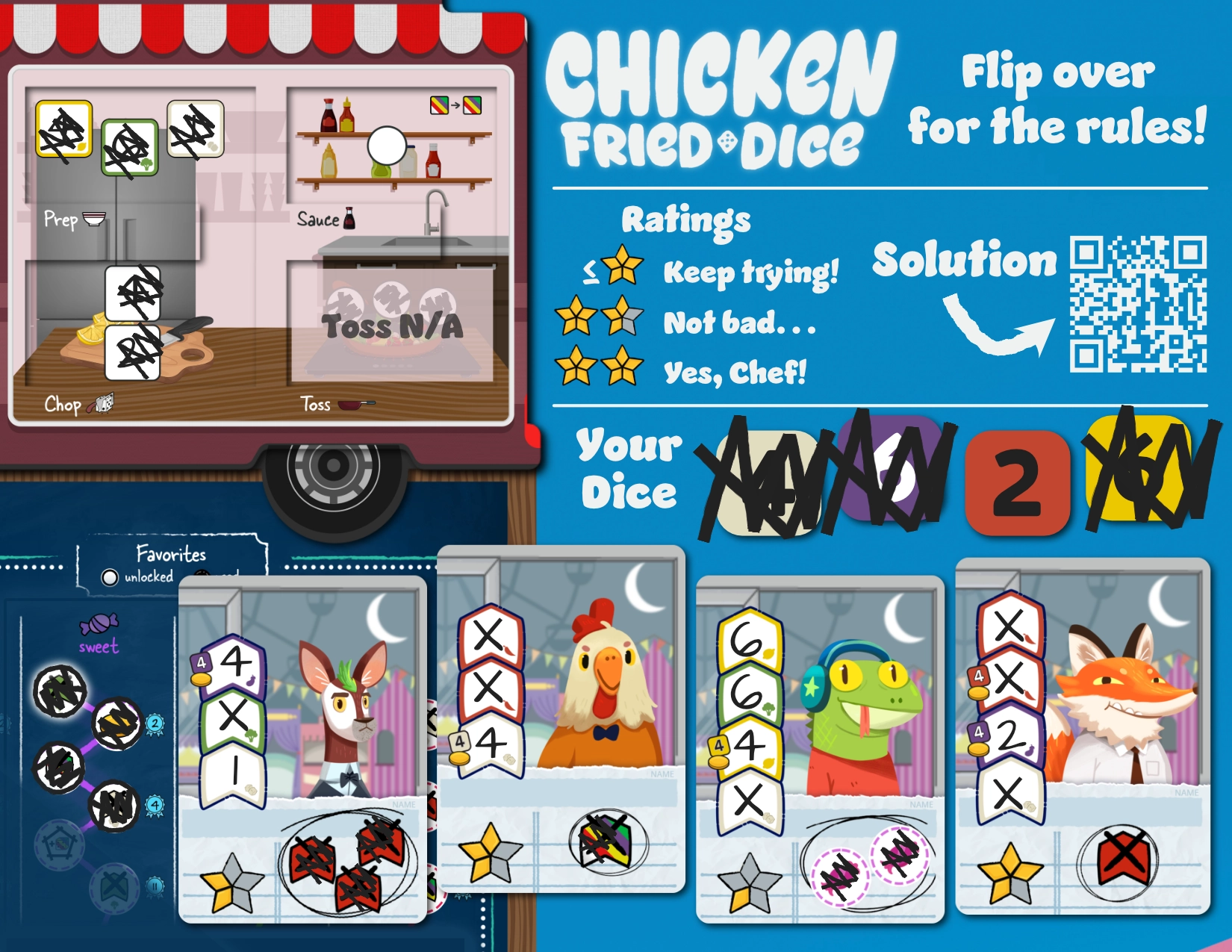 Chicken Fried Dice Puzzle 1 Solution